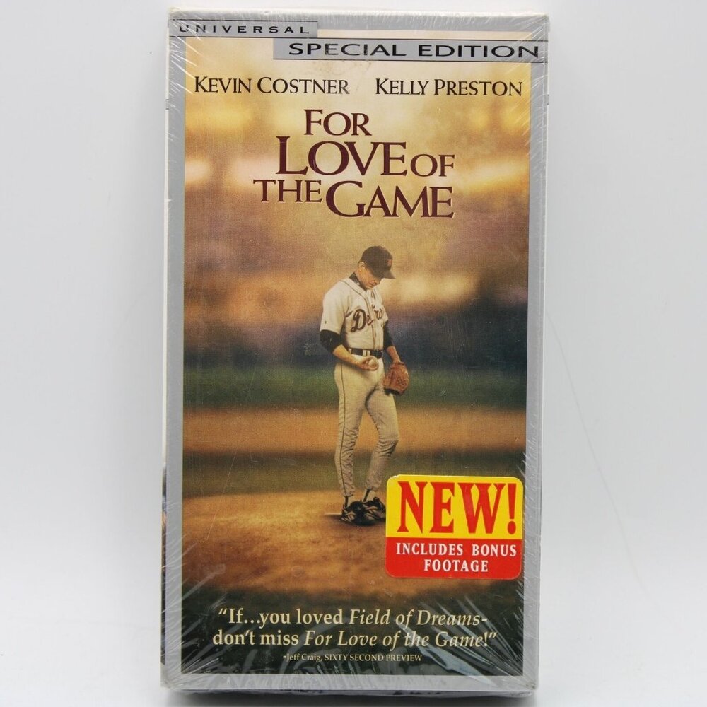 For Love of the Game VHS 2000 Special Edition Kevin Costner Kelly Preston